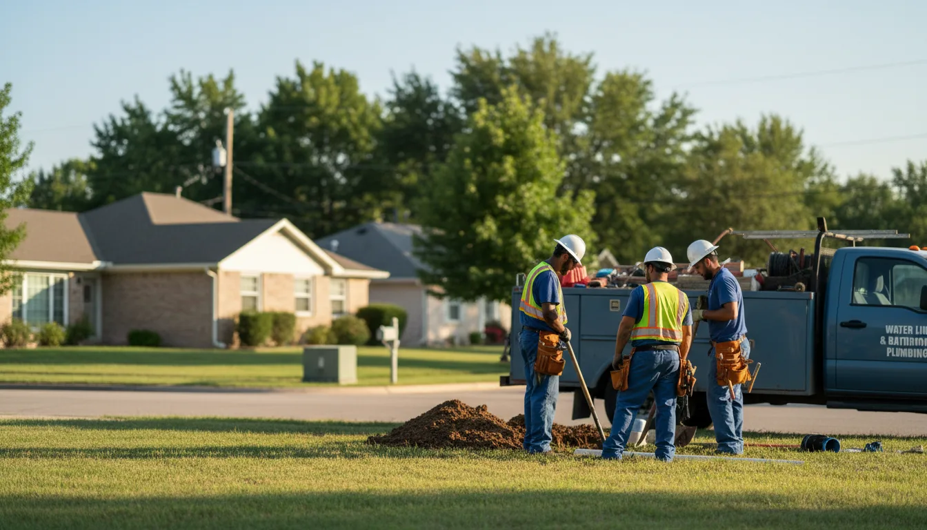 Residential water line and bathroom plumbing service in Medina, ND